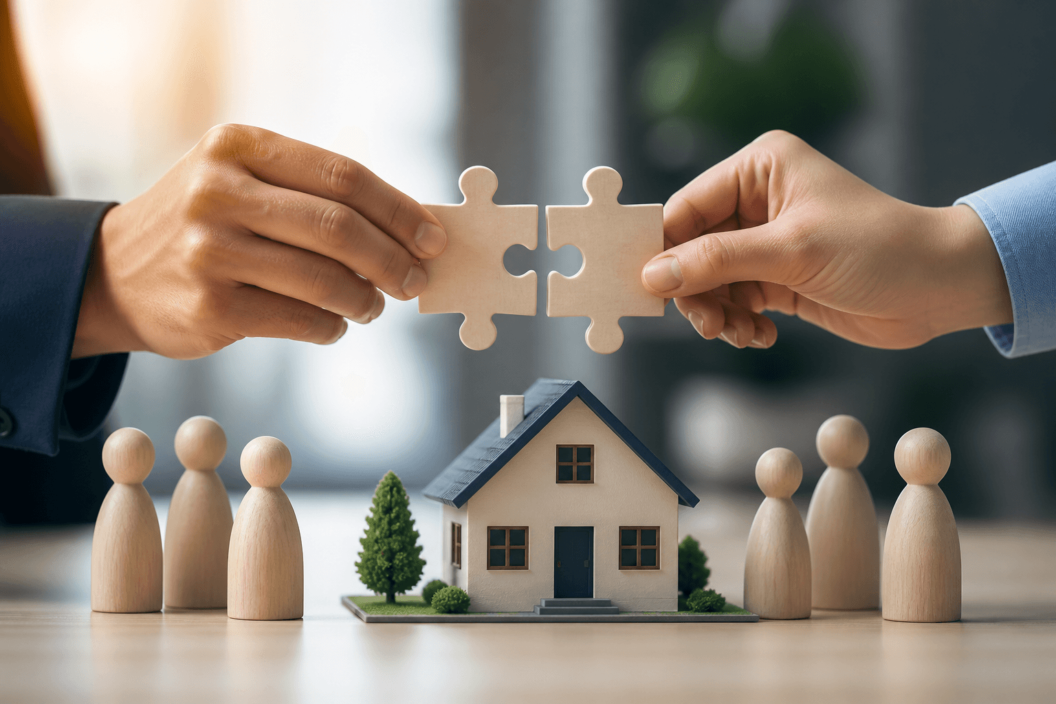 Real estate deal collaboration illustration